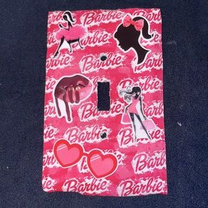 This is pink Barbie. This light switch cover is for any Barbie lovers 🩷🩷🩷🩷🩷